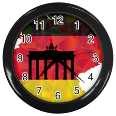 Republic Germany Deutschland Map Wall Clock (black) by Sapixe