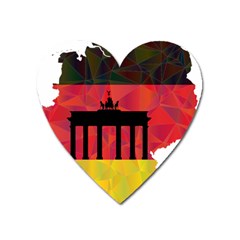 Republic Germany Deutschland Map Heart Magnet by Sapixe