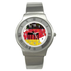 Republic Germany Deutschland Map Stainless Steel Watch by Sapixe