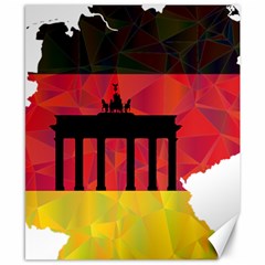 Republic Germany Deutschland Map Canvas 8  X 10  by Sapixe