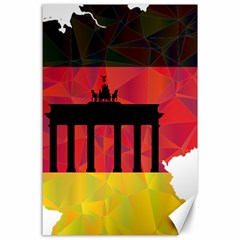 Republic Germany Deutschland Map Canvas 24  X 36  by Sapixe