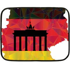 Republic Germany Deutschland Map Fleece Blanket (mini) by Sapixe