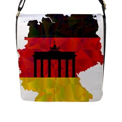 Republic Germany Deutschland Map Flap Closure Messenger Bag (l) by Sapixe