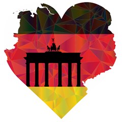 Republic Germany Deutschland Map Wooden Puzzle Heart