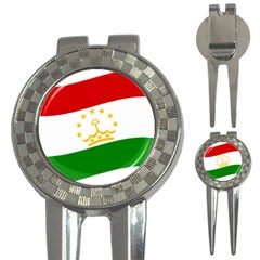 Flag Iran Tajikistan Afghanistan 3-in-1 Golf Divots by Sapixe