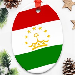 Flag Iran Tajikistan Afghanistan Oval Ornament (two Sides) by Sapixe