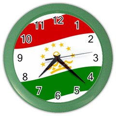 Flag Iran Tajikistan Afghanistan Color Wall Clock by Sapixe