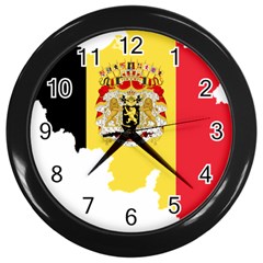 Belgium Country Europe Flag Wall Clock (black) by Sapixe