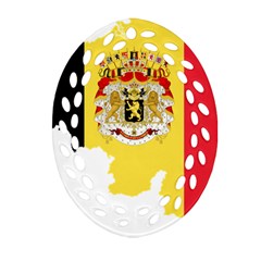 Belgium Country Europe Flag Oval Filigree Ornament (two Sides) by Sapixe