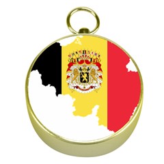 Belgium Country Europe Flag Gold Compasses by Sapixe