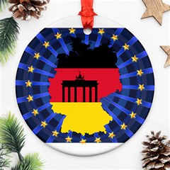 Republic Germany Deutschland Map Ornament (round) by Sapixe