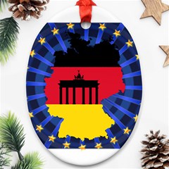 Republic Germany Deutschland Map Ornament (oval) by Sapixe