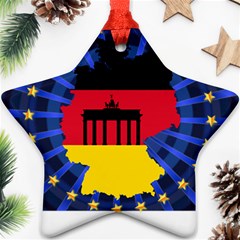 Republic Germany Deutschland Map Ornament (star) by Sapixe