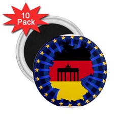 Republic Germany Deutschland Map 2 25  Magnets (10 Pack)  by Sapixe