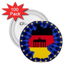 Republic Germany Deutschland Map 2 25  Buttons (100 Pack)  by Sapixe