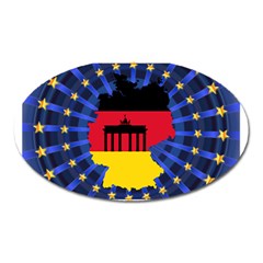 Republic Germany Deutschland Map Oval Magnet by Sapixe