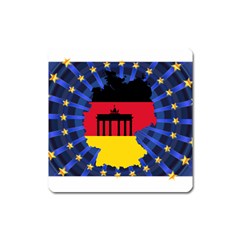 Republic Germany Deutschland Map Square Magnet by Sapixe