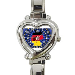 Republic Germany Deutschland Map Heart Italian Charm Watch by Sapixe