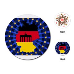 Republic Germany Deutschland Map Playing Cards Single Design (round) by Sapixe