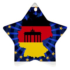 Republic Germany Deutschland Map Star Ornament (two Sides) by Sapixe