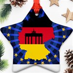 Republic Germany Deutschland Map Star Ornament (Two Sides) Back