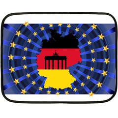 Republic Germany Deutschland Map Double Sided Fleece Blanket (mini)  by Sapixe