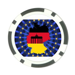 Republic Germany Deutschland Map Poker Chip Card Guard (10 Pack) by Sapixe