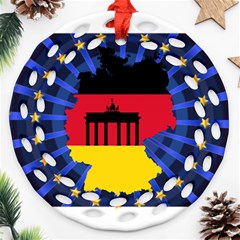 Republic Germany Deutschland Map Ornament (round Filigree) by Sapixe