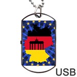 Republic Germany Deutschland Map Dog Tag USB Flash (One Side) Front