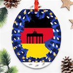 Republic Germany Deutschland Map Oval Filigree Ornament (Two Sides) Front