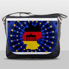 Republic Germany Deutschland Map Messenger Bag by Sapixe