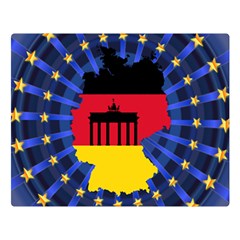 Republic Germany Deutschland Map Double Sided Flano Blanket (large)  by Sapixe