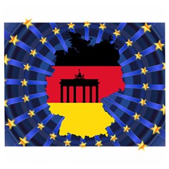 Republic Germany Deutschland Map Wooden Puzzle Square