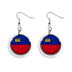 Lithuania Flag Country Symbol Mini Button Earrings