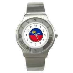 Lithuania Flag Country Symbol Stainless Steel Watch by Sapixe