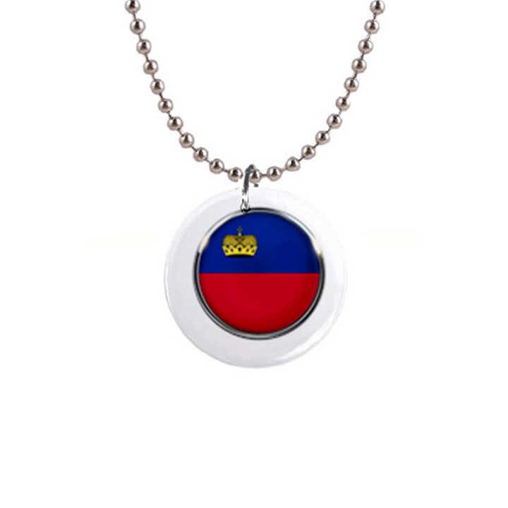 Lithuania Flag Country Symbol 1  Button Necklace