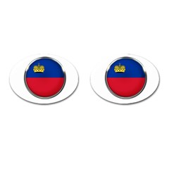 Lithuania Flag Country Symbol Cufflinks (oval) by Sapixe