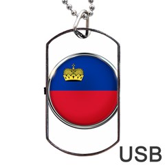 Lithuania Flag Country Symbol Dog Tag Usb Flash (one Side) by Sapixe