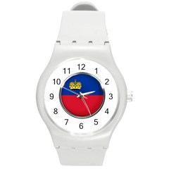 Lithuania Flag Country Symbol Round Plastic Sport Watch (m) by Sapixe