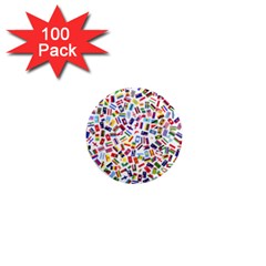 Heart Flags Countries United Unity 1  Mini Magnets (100 Pack)  by Sapixe