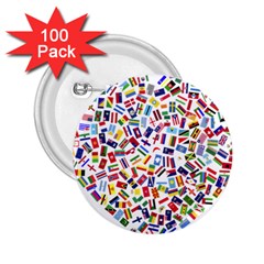 Heart Flags Countries United Unity 2 25  Buttons (100 Pack)  by Sapixe