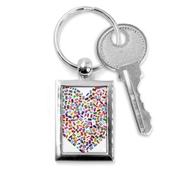 Heart Flags Countries United Unity Key Chain (rectangle) by Sapixe