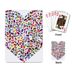 Heart Flags Countries United Unity Playing Cards Single Design (rectangle) by Sapixe