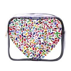 Heart Flags Countries United Unity Mini Toiletries Bag (one Side) by Sapixe