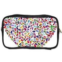 Heart Flags Countries United Unity Toiletries Bag (one Side) by Sapixe