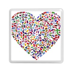 Heart Flags Countries United Unity Memory Card Reader (square) by Sapixe