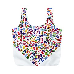 Heart Flags Countries United Unity Full Print Recycle Bag (m) by Sapixe