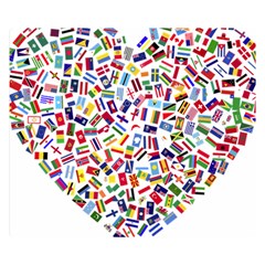 Heart Flags Countries United Unity Double Sided Flano Blanket (small)  by Sapixe