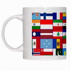 Flags Countries International White Mugs by Sapixe