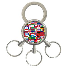 Flags Countries International 3-ring Key Chain by Sapixe